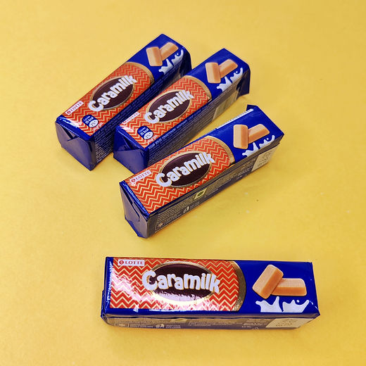 Lotte Caramilk Caramel Candy 20.4g, 1Pack